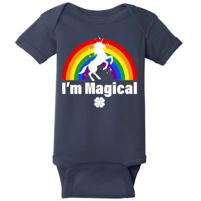 I'm Magical Clover Unicorn Baby Bodysuit