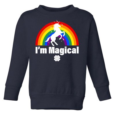 I'm Magical Clover Unicorn Toddler Sweatshirt