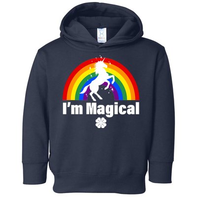 I'm Magical Clover Unicorn Toddler Hoodie