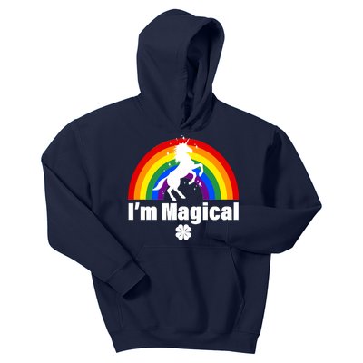 I'm Magical Clover Unicorn Kids Hoodie