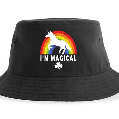 I'm Magical Unicorn Funny St. Patrick's Day Sustainable Bucket Hat