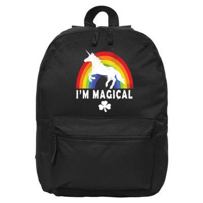 I'm Magical Unicorn Funny St. Patrick's Day 16 in Basic Backpack