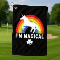 I'm Magical Unicorn Funny St. Patrick's Day Golf Towel