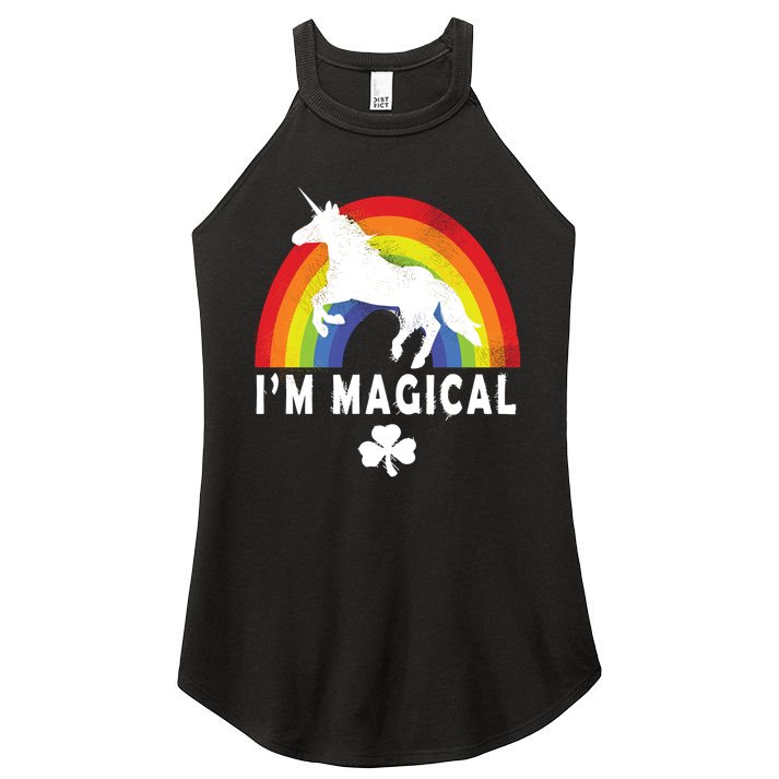 I'm Magical Unicorn Funny St. Patrick's Day Women's Perfect Tri Rocker Tank