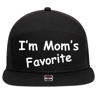 I'm Mom's Favorite 7 Panel Mesh Trucker Snapback Hat