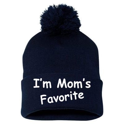 I'm Mom's Favorite Pom Pom 12in Knit Beanie