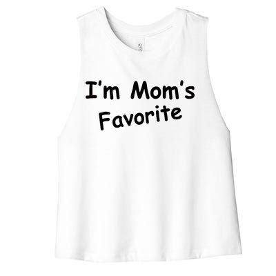 I'm Mom's Favorite Women's Racerback Cropped Tank