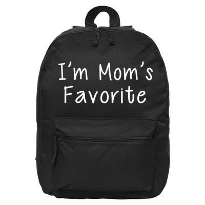 I'm Mom's Favorite Funny Cute 16 in Basic Backpack