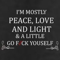 I'm Mostly Peace Love And Light  Cool Comfort Performance Bucket Hat