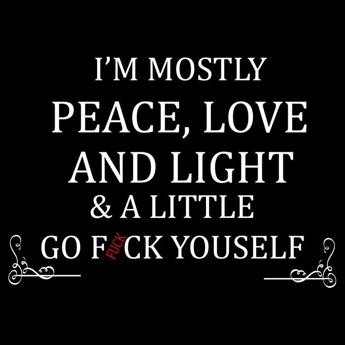I'm Mostly Peace Love And Light  Women's Crop Top Tee
