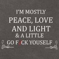 I'm Mostly Peace Love And Light  Cotton Canvas Backpack