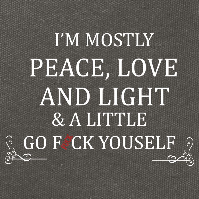 I'm Mostly Peace Love And Light  Cotton Canvas Backpack
