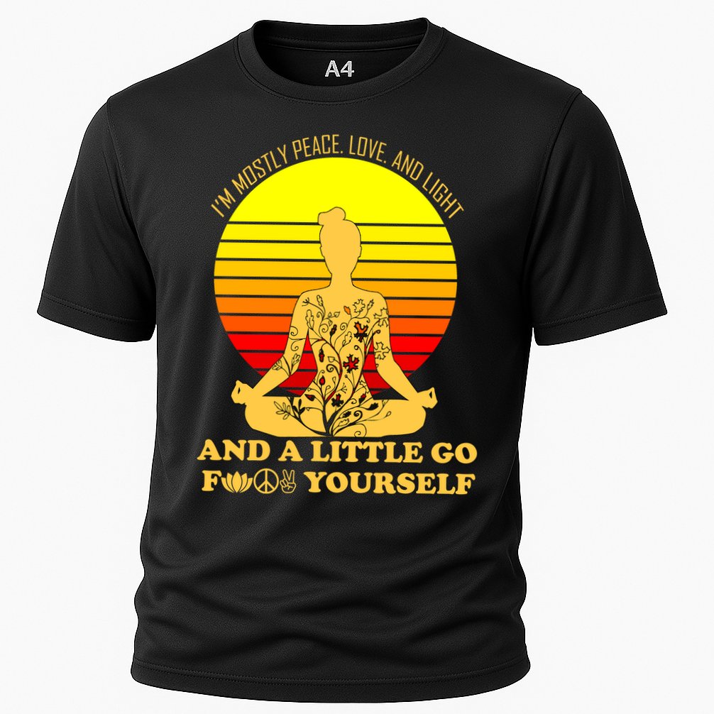 I'm Mostly Peace Love And Light Funny Cooling Performance Crew T-Shirt