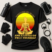 I'm Mostly Peace Love And Light Funny Cooling Performance Crew T-Shirt
