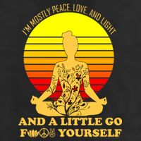 I'm Mostly Peace Love And Light Funny Adult Drive Performance Visor