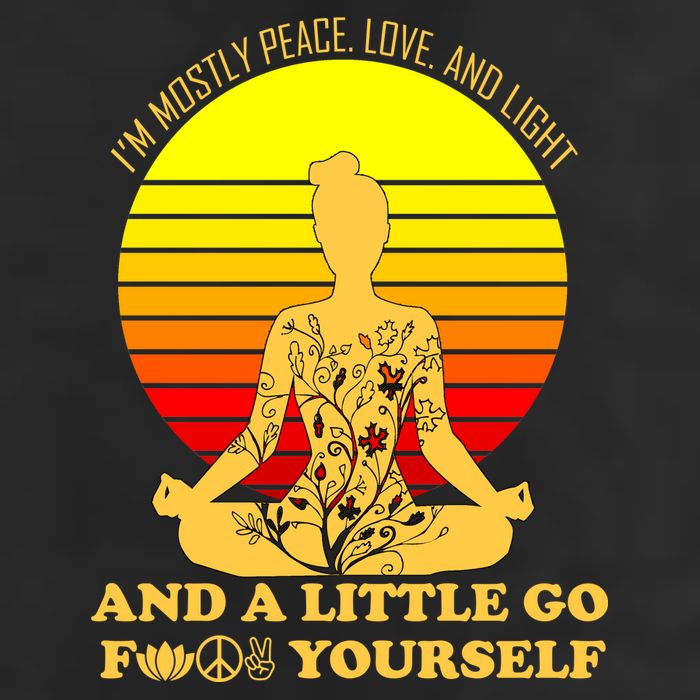 I'm Mostly Peace Love And Light Funny Adult Drive Performance Visor