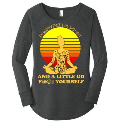 I'm Mostly Peace Love And Light Funny Women's Perfect Tri Tunic Long Sleeve Shirt