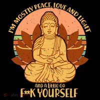 I'm Mostly Peace Love Light Yoga Buddha Tall T-Shirt