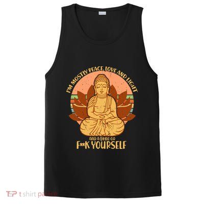 I'm Mostly Peace Love Light Yoga Buddha PosiCharge Competitor Tank