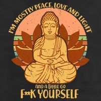 I'm Mostly Peace Love Light Yoga Buddha Trucker Hat