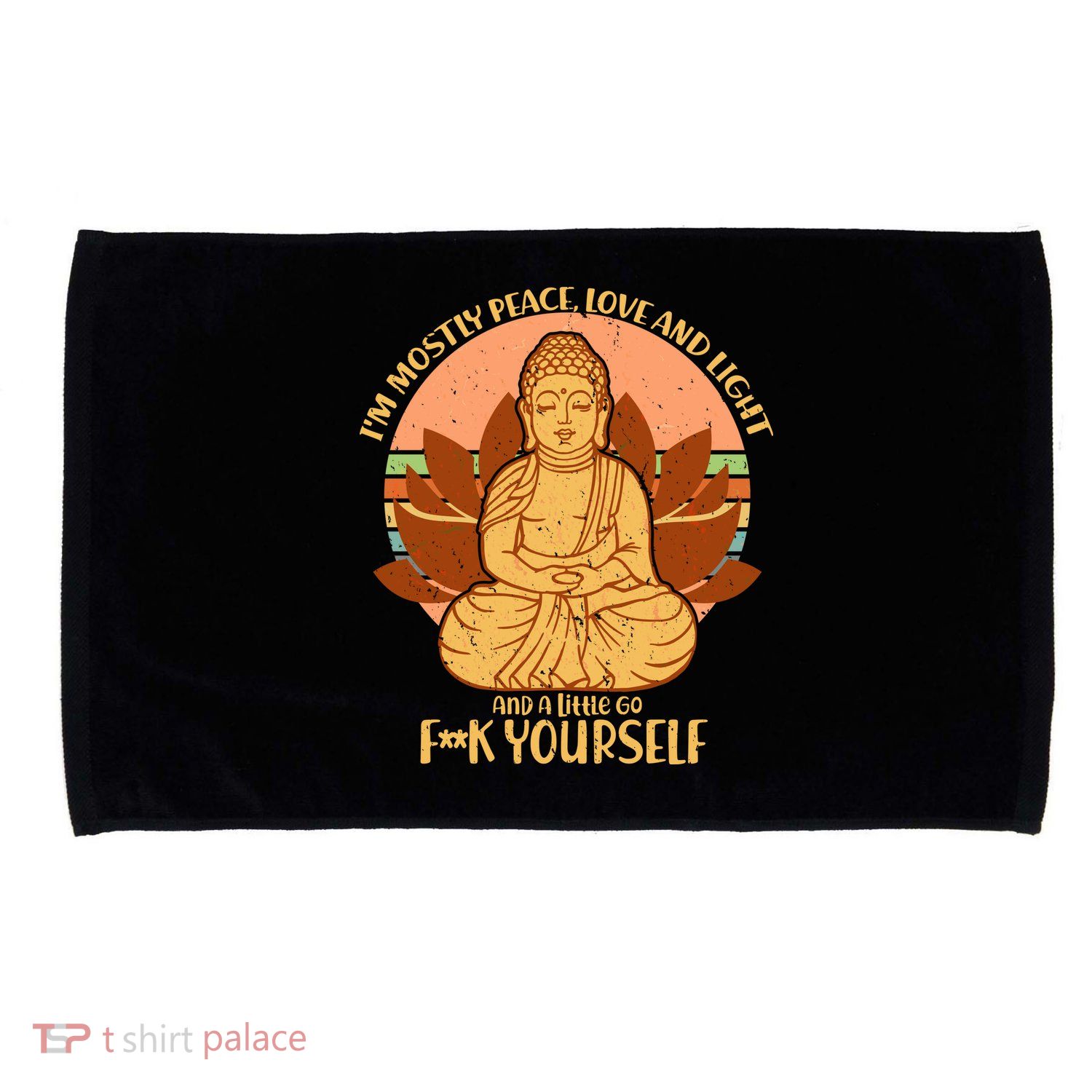 I'm Mostly Peace Love Light Yoga Buddha Microfiber Hand Towel