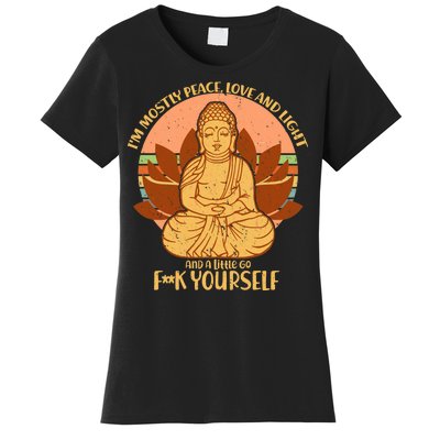 I'm Mostly Peace Love Light Yoga Buddha Women's T-Shirt