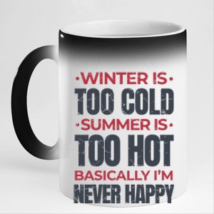 I'm Never Happy 11oz Black Color Changing Mug