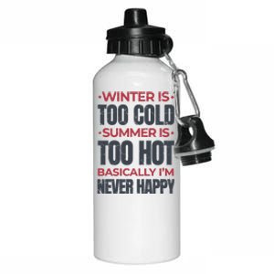 I'm Never Happy Aluminum Water Bottle