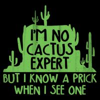 I'm No Cactus Expert But I Know a Prick When I See One Button