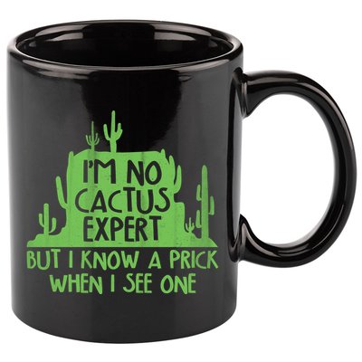 I'm No Cactus Expert But I Know a Prick When I See One 11oz C Handle Ceramic Mug