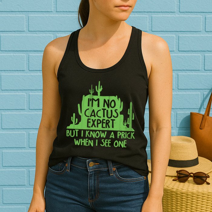 I'm No Cactus Expert But I Know a Prick When I See One Womens Tank Top