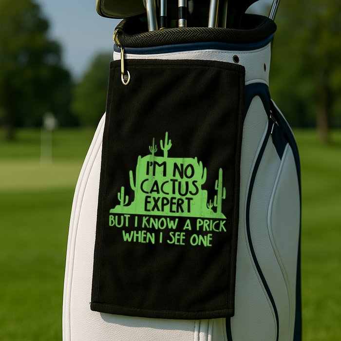 I'm No Cactus Expert But I Know a Prick When I See One Golf Towel