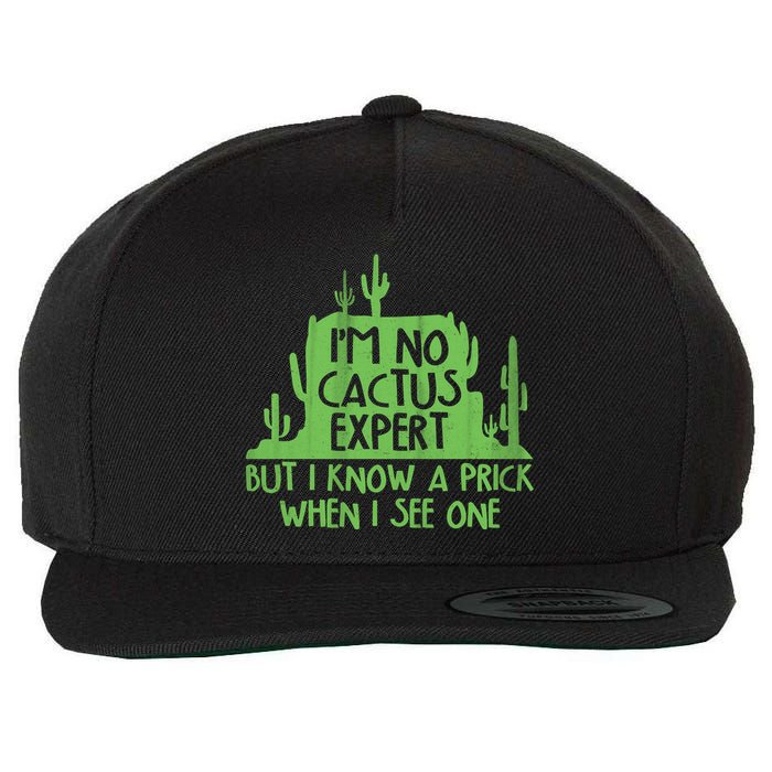I'm No Cactus Expert But I Know a Prick When I See One Wool Snapback Cap