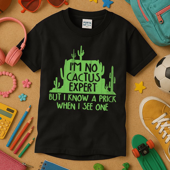 I'm No Cactus Expert But I Know a Prick When I See One Kids T-Shirt