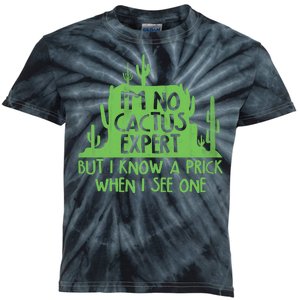 I'm No Cactus Expert But I Know a Prick When I See One Kids Tie-Dye T-Shirt