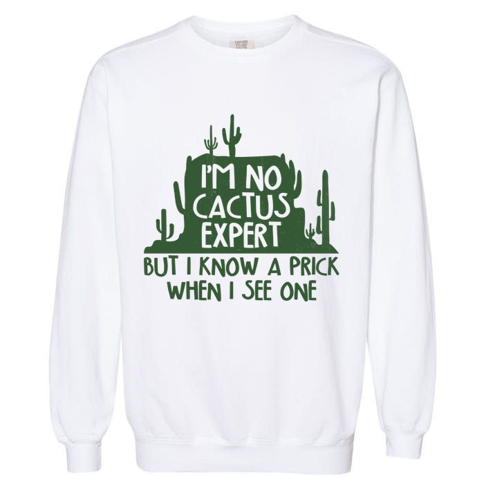 I'm No Cactus Expert But I Know a Prick When I See One Garment-Dyed Sweatshirt