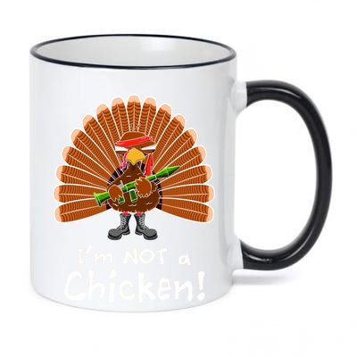 I'm No Chicken Turkey Holiday 11oz Black Color Changing Mug