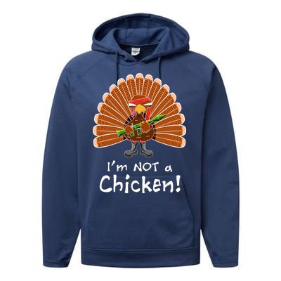 I'm No Chicken Turkey Holiday Performance Fleece Hoodie