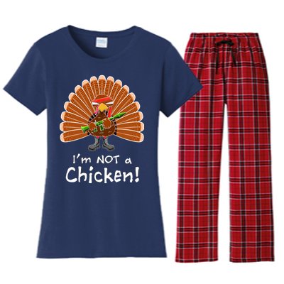 I'm No Chicken Turkey Holiday Women's Flannel Pajama Set