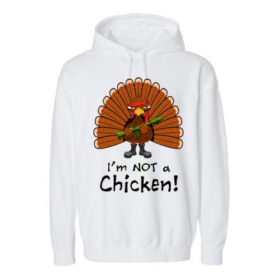 I'm No Chicken Turkey Holiday Garment-Dyed Fleece Hoodie