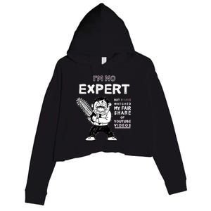 I'm No Expert Funny Video Crop Fleece Hoodie