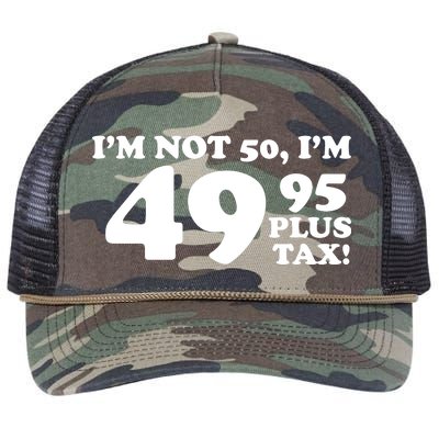 I'm Not 50 Funny Birthday Retro Rope Trucker Hat Cap