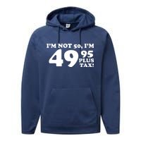 I'm Not 50 Funny Birthday Performance Fleece Hoodie