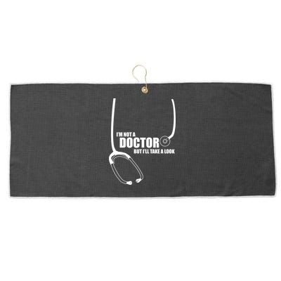I'm Not A Doctor But Will Take A Look Large Microfiber Waffle Golf Towel