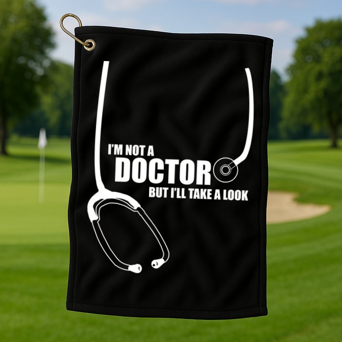 I'm Not A Doctor But Will Take A Look Golf Towel