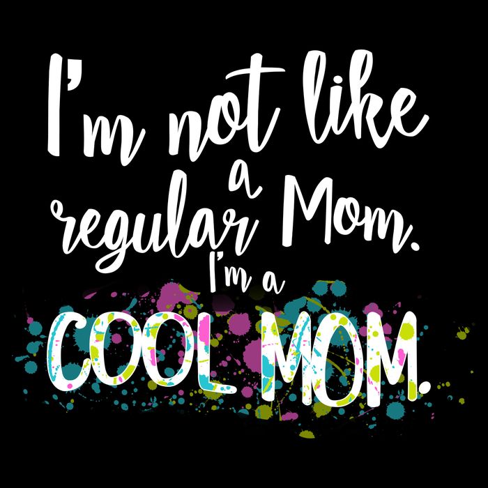 I'm Not A Regular Mom I'm A Cool Mom Cropped Pullover Crew