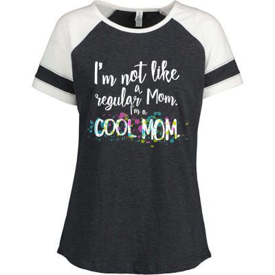 I'm Not A Regular Mom I'm A Cool Mom Enza Ladies Jersey Colorblock Tee