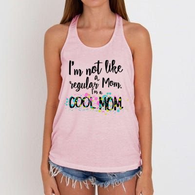 I'm Not A Regular Mom I'm A Cool Mom Women's Knotted Racerback Tank