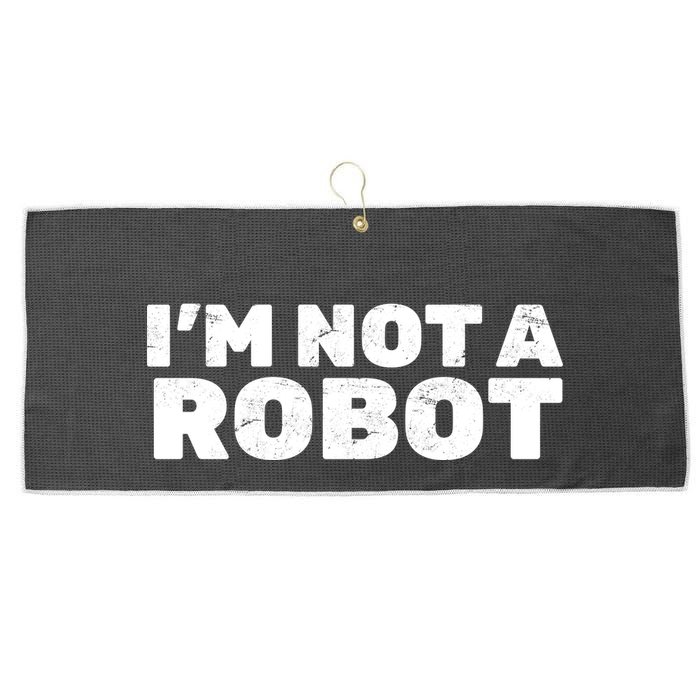I'm Not A Robot Large Microfiber Waffle Golf Towel