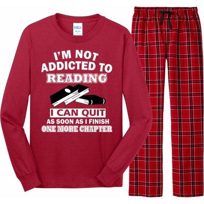 I'm Not Addicted To Reading Can Quit After One Chapter Long Sleeve Pajama Set